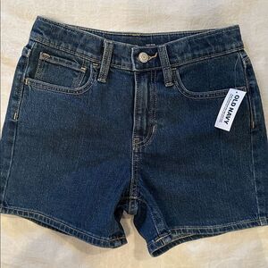Old Navy Kids Blue Denim Jeans Shorts High Rise Size 12